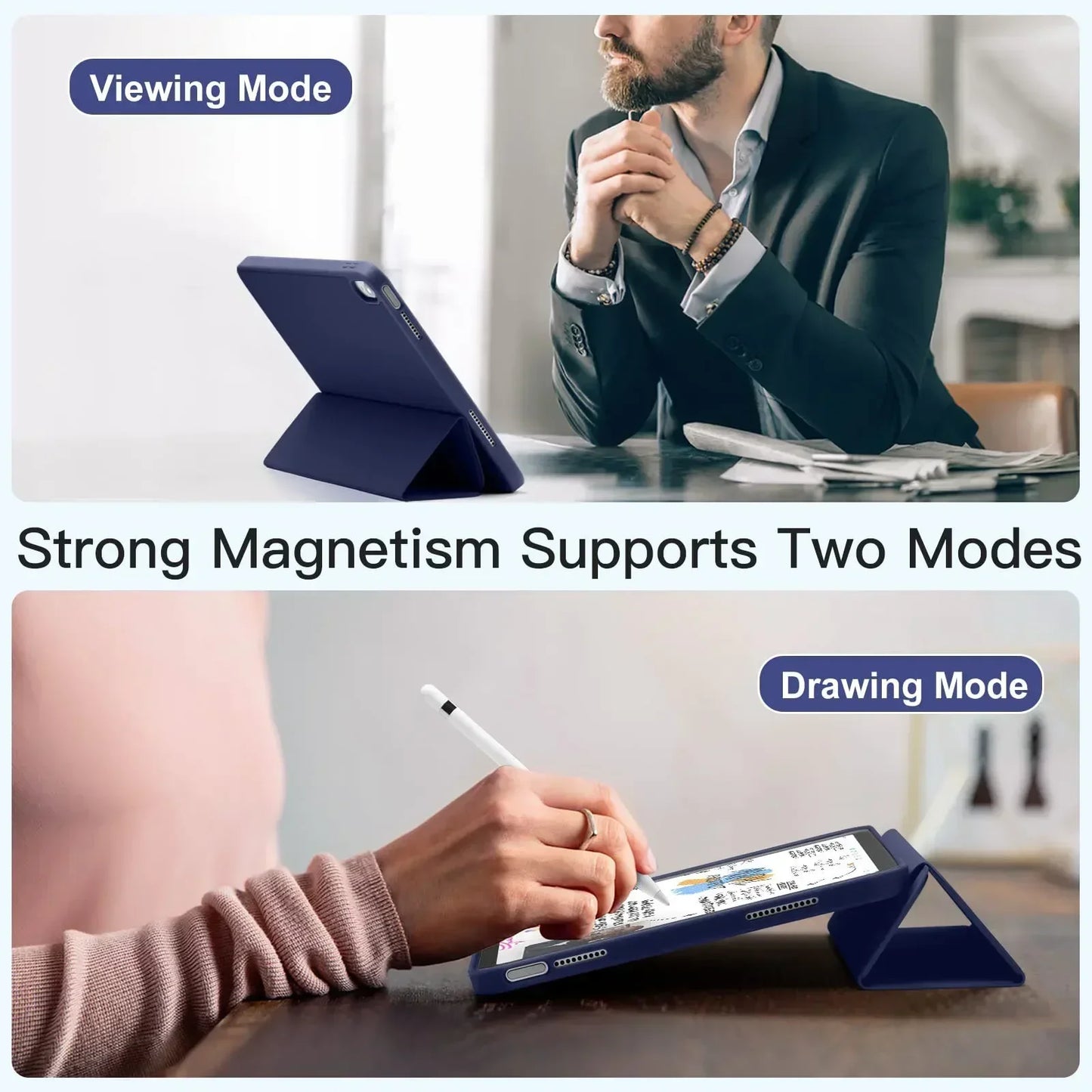 Soft Silicone Trifold Magnetic Flip Smart Cover