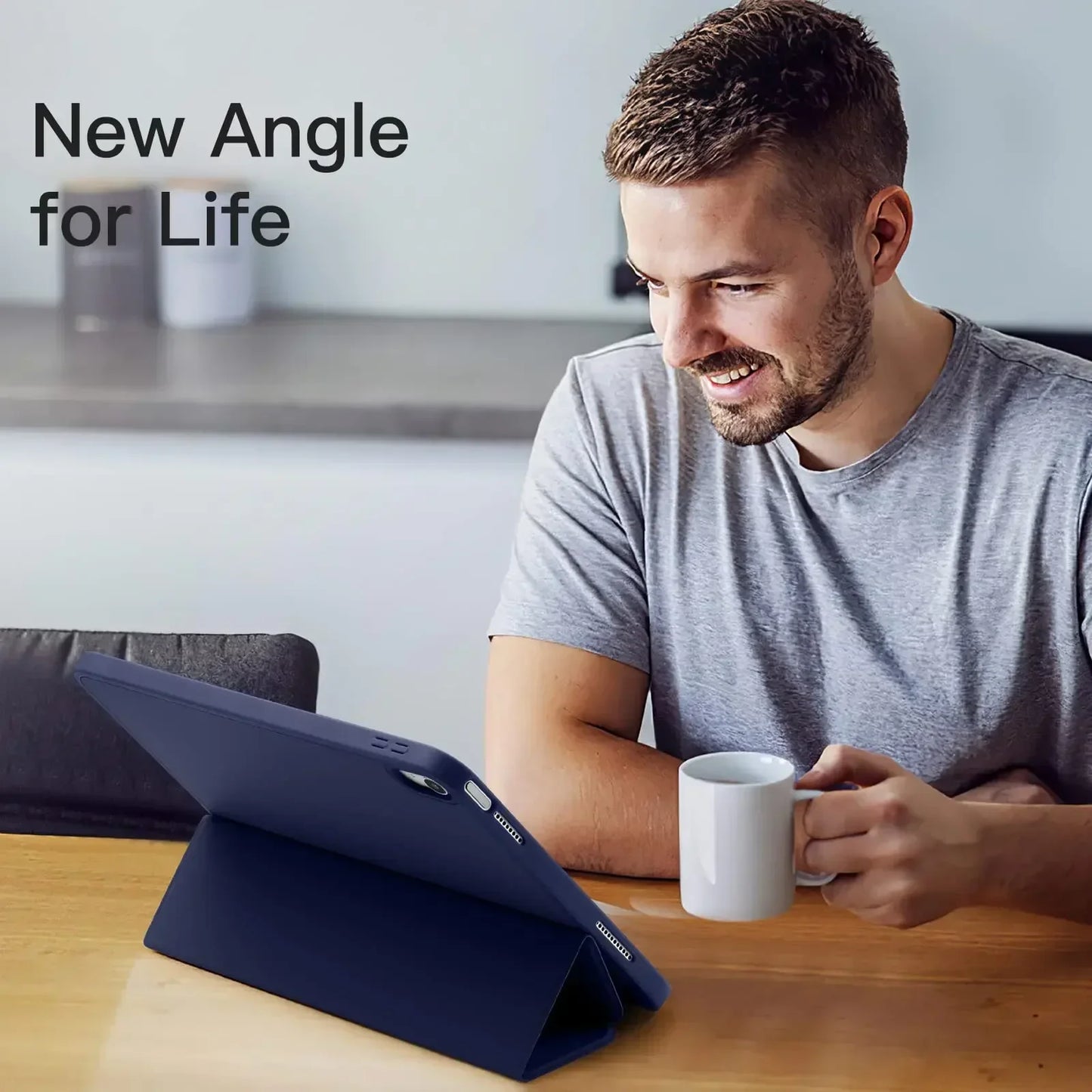 Soft Silicone Trifold Magnetic Flip Smart Cover