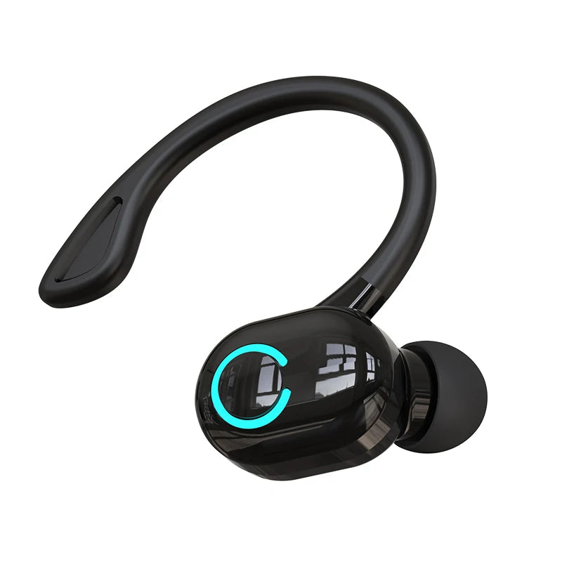 Wireless Bluetooth earphones by The Techie Den with HD mic, noise-canceling earbuds, water-resistant design, ideal for sports and gaming.