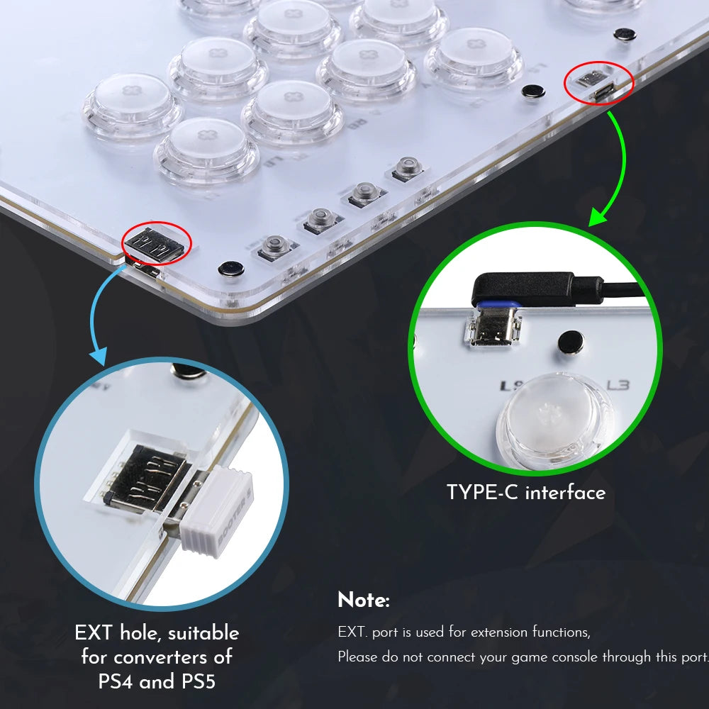 Haute42 BOOTER 5 Gaming Converter For HautePad Hitbox Adapter For PS5 /PS4 Console Arcade Stick Controller Converter For PS5