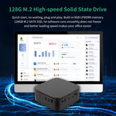 Intel N100 Game PC Box by The Techie Den with Windows 11 Pro, 2TB HDD, and retro gaming console featuring 80+ emulators and 52,000+ games