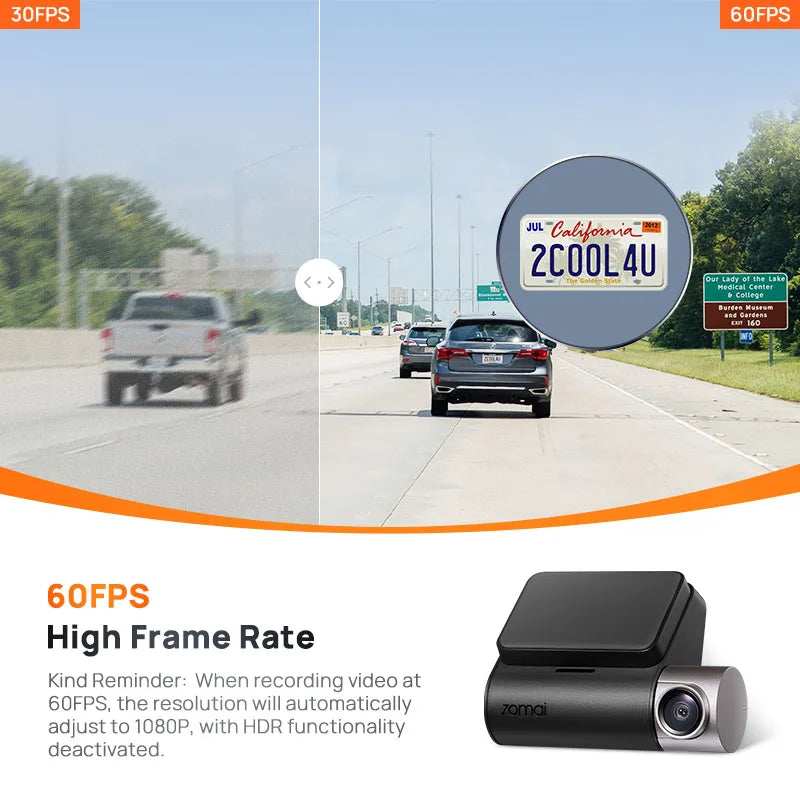 Front Cam Car DVR 24H Parking Support Rear Cam