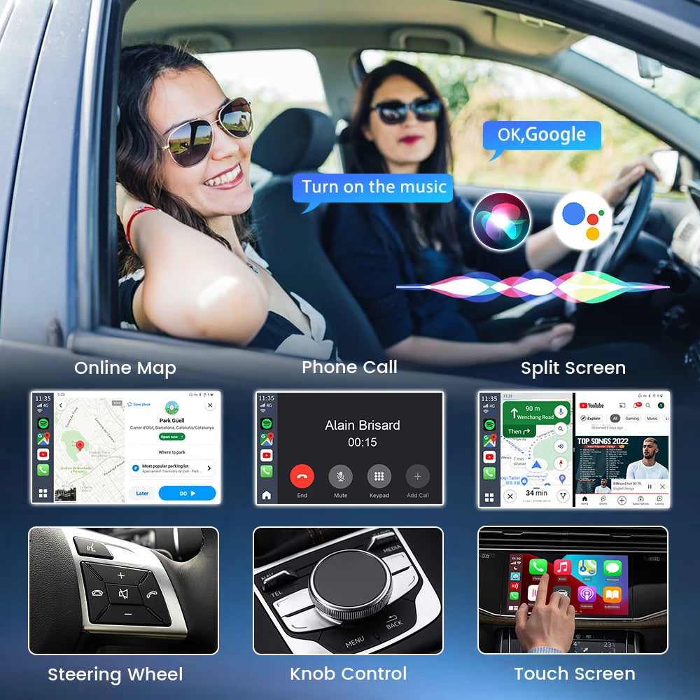 Wireless Android Auto CarPlay Video Box Upgrade For Netflix