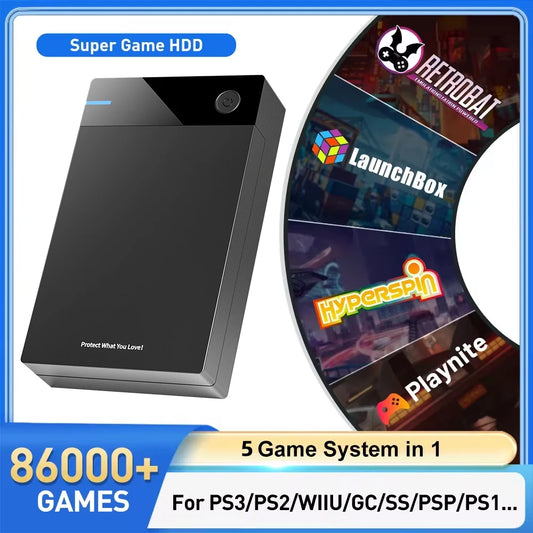 12TB Gaming HDD with 86000+ Retro Video Games