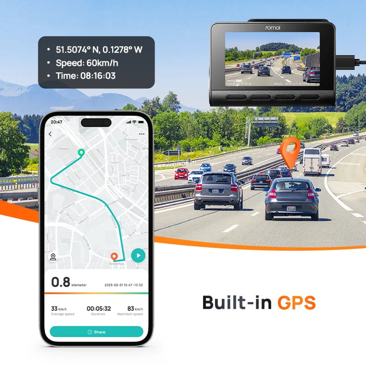 Dash Cam A810 Ultra HD Built-in GPS Motion Detection - The Techie Den