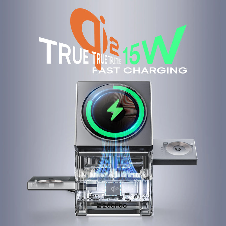 3 In 1 Wireless Charging Station For Apple Watch Charger - The Techie Den