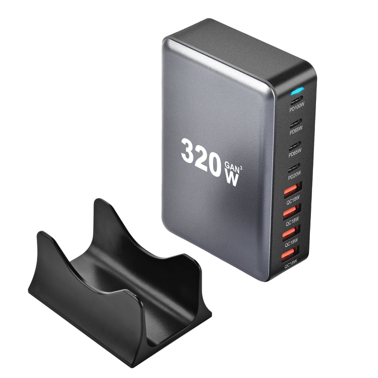320W Charger USB C Fast Desktop 8-port - The Techie Den