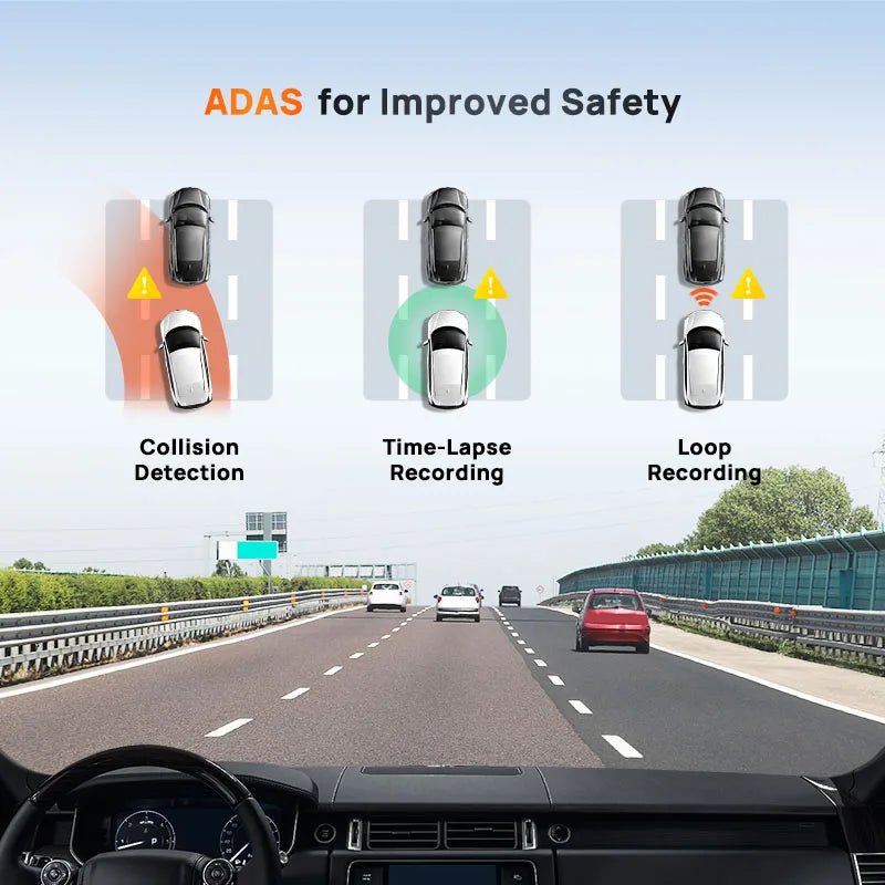Front Cam Car DVR 24H Parking Support Rear Cam - The Techie Den