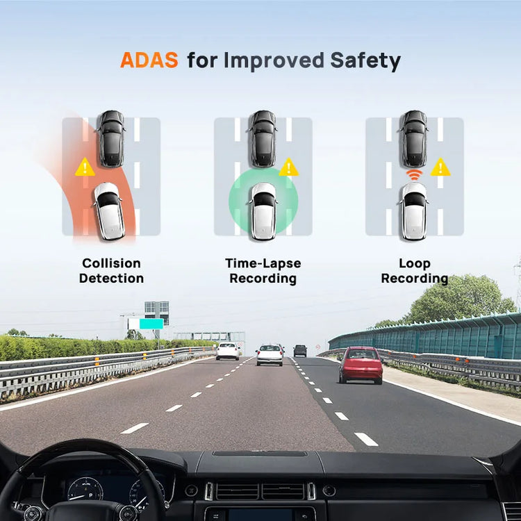 Front Cam Car DVR 24H Parking Support Rear Cam - The Techie Den