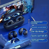 Wireless Bluetooth T75 Bone Conduction Headphones by The Techie Den, waterproof sports earphones with HiFi sound and TWS design.