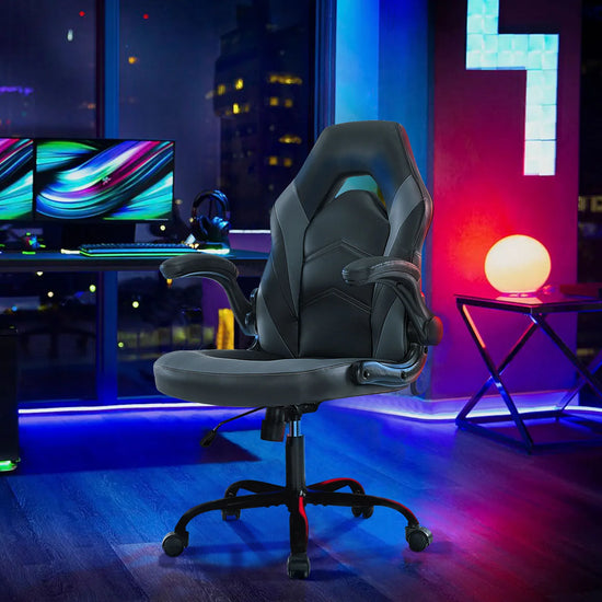 Ergonomic Chair Adjustable Swivel with Flip-up Armrest. - The Techie Den