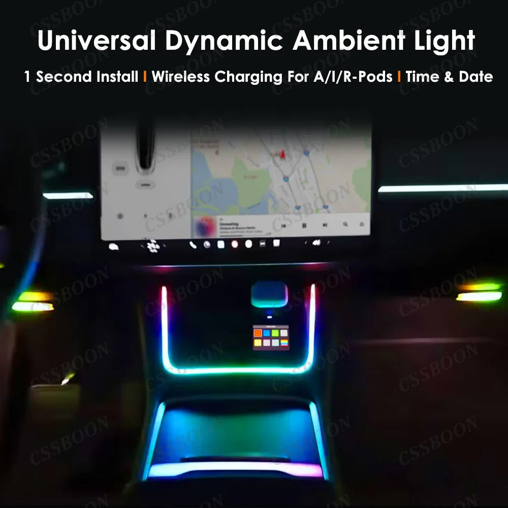 Console Ambient Light Wireless Charger for Tesla