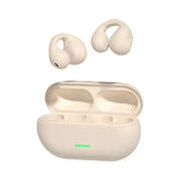 The Techie Den T75 Bone Conduction Wireless Bluetooth 5.3 headphones with waterproof design and HiFi sound, sports earphones on a white background.