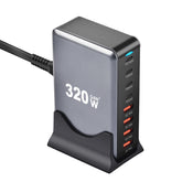 320W Charger USB C Fast Desktop 8-port - The Techie Den