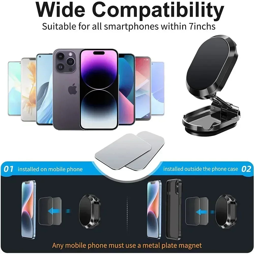 Magnetic Car Phone Holder Foldable