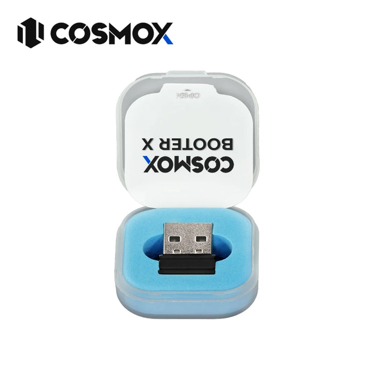 Haute42 Cosmox Booter X Xbox One wireless adapter for Hautepad controller, shown connected to the controller with a sleek black design.