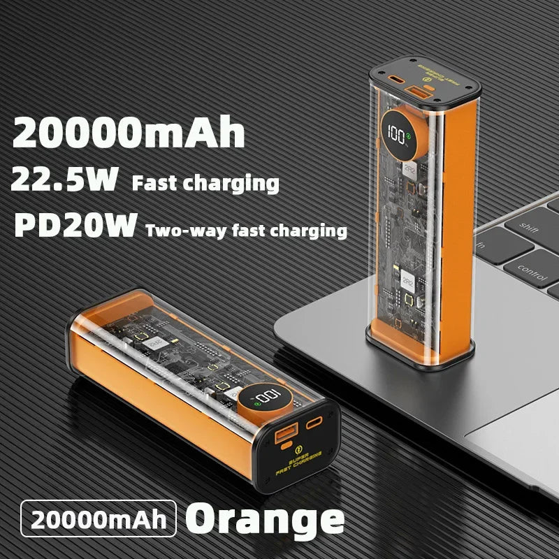 22.5W Transparent Power Bank 20000mAh