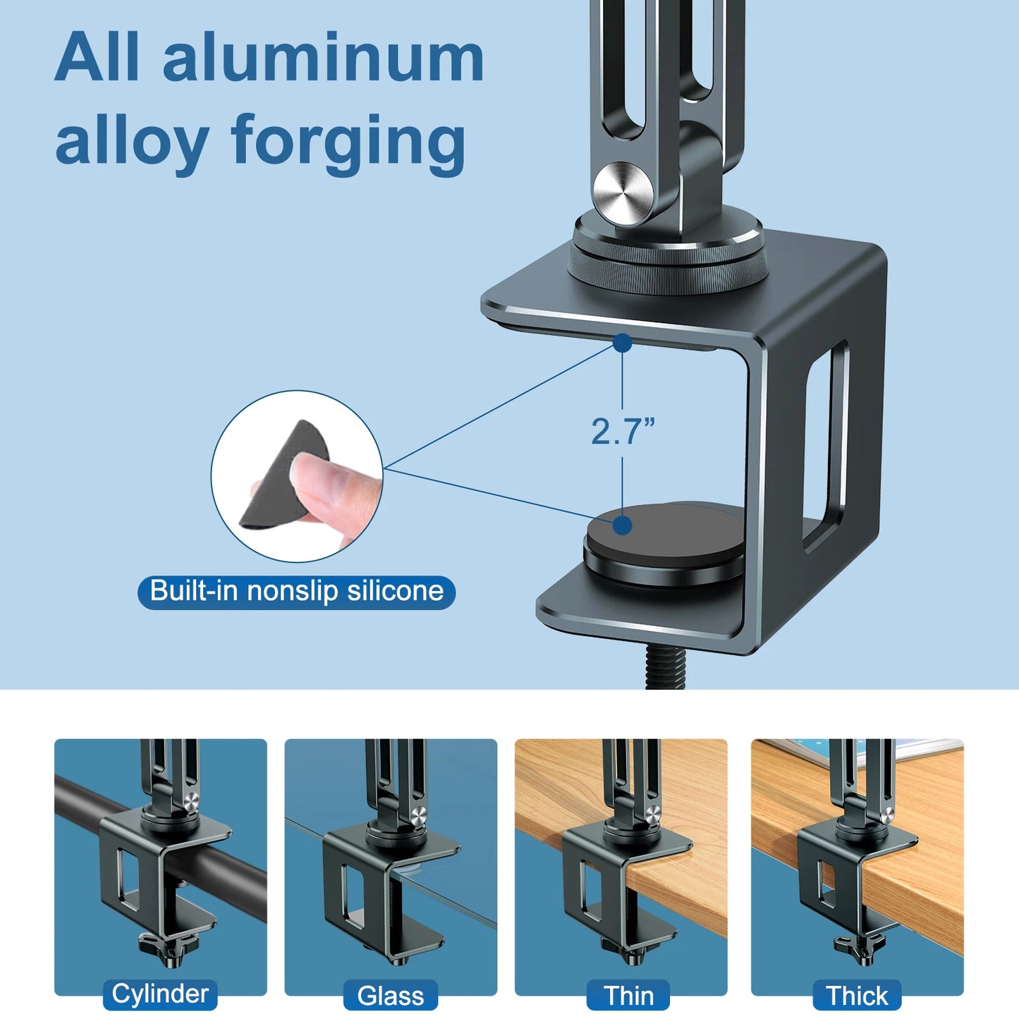 Laptop Stand Clamp 360°Rotating Reading Stand