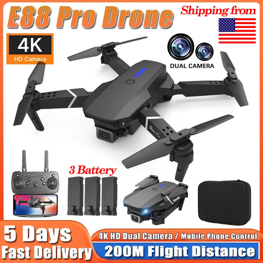 Drone 4K Professinal With 3 Battery HD Camera