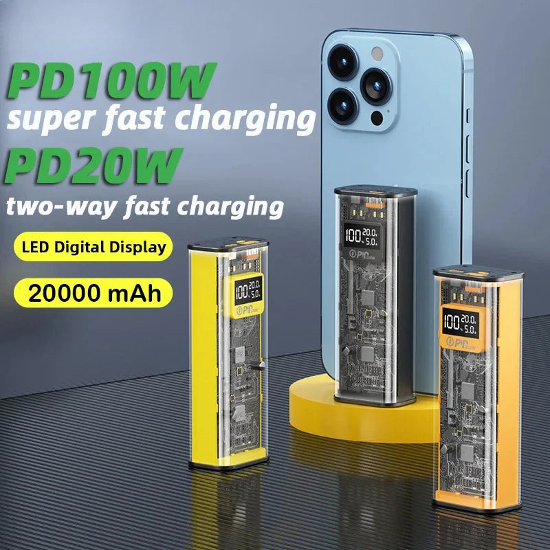 22.5W Transparent Power Bank 20000mAh