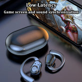 Wireless Xiaomi Bluetooth 5.3 headphones with ear hooks, HiFi stereo sound, waterproof design, noise reduction earbuds.