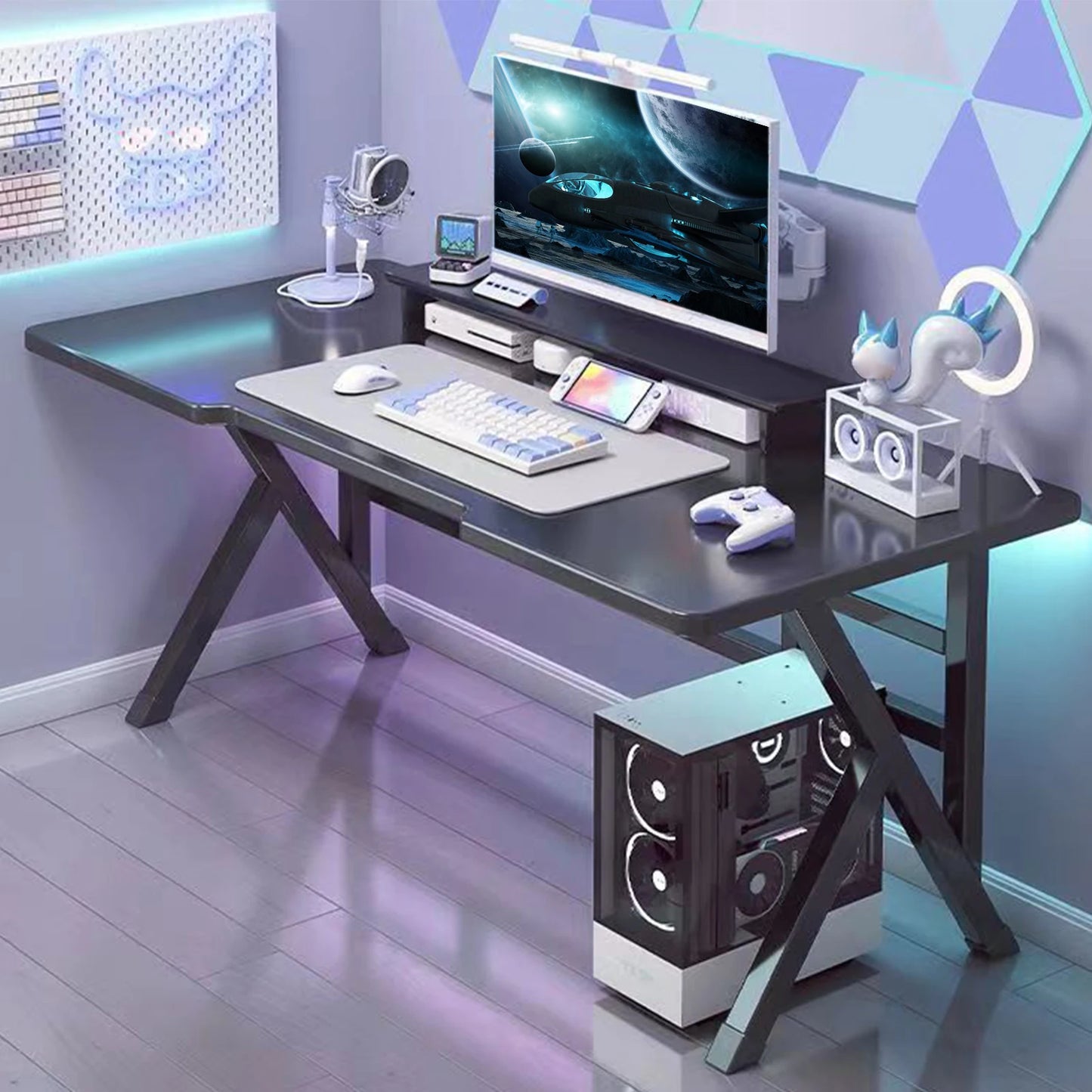 Ergonomic Black Table Gamer Workstation