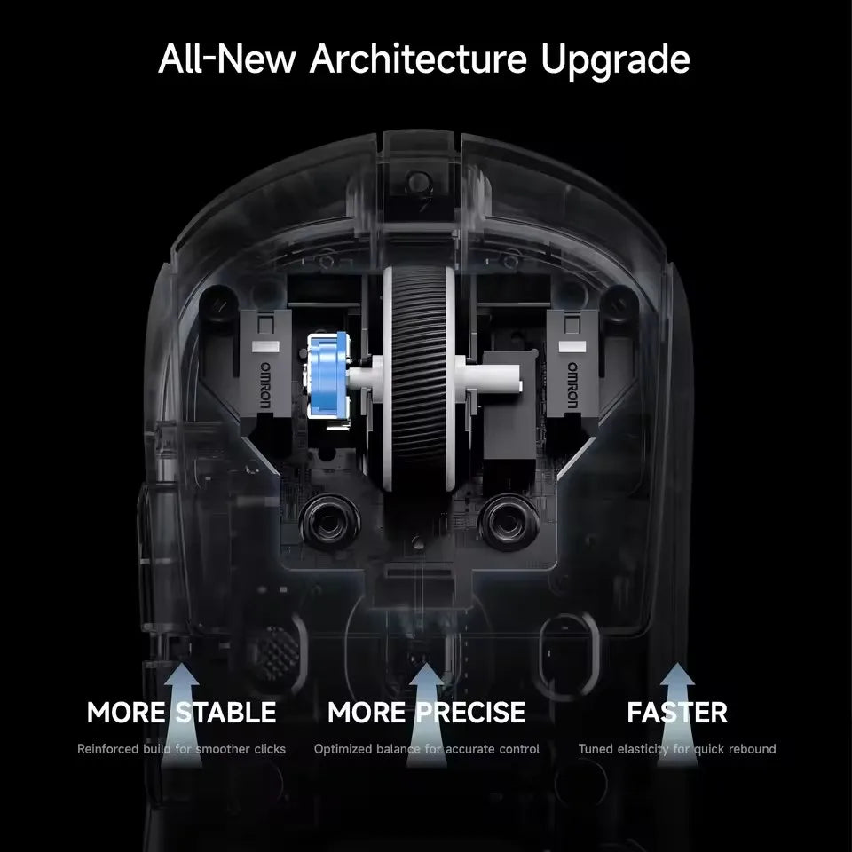 Lightweight wireless gaming mouse by The Techie Den, Mchose A7 V2 Pro Ultra, with tri-mode connectivity and up to 42,000 DPI.