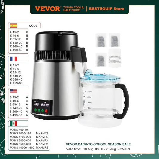 VEVOR 1.1 Gal Water Distiller