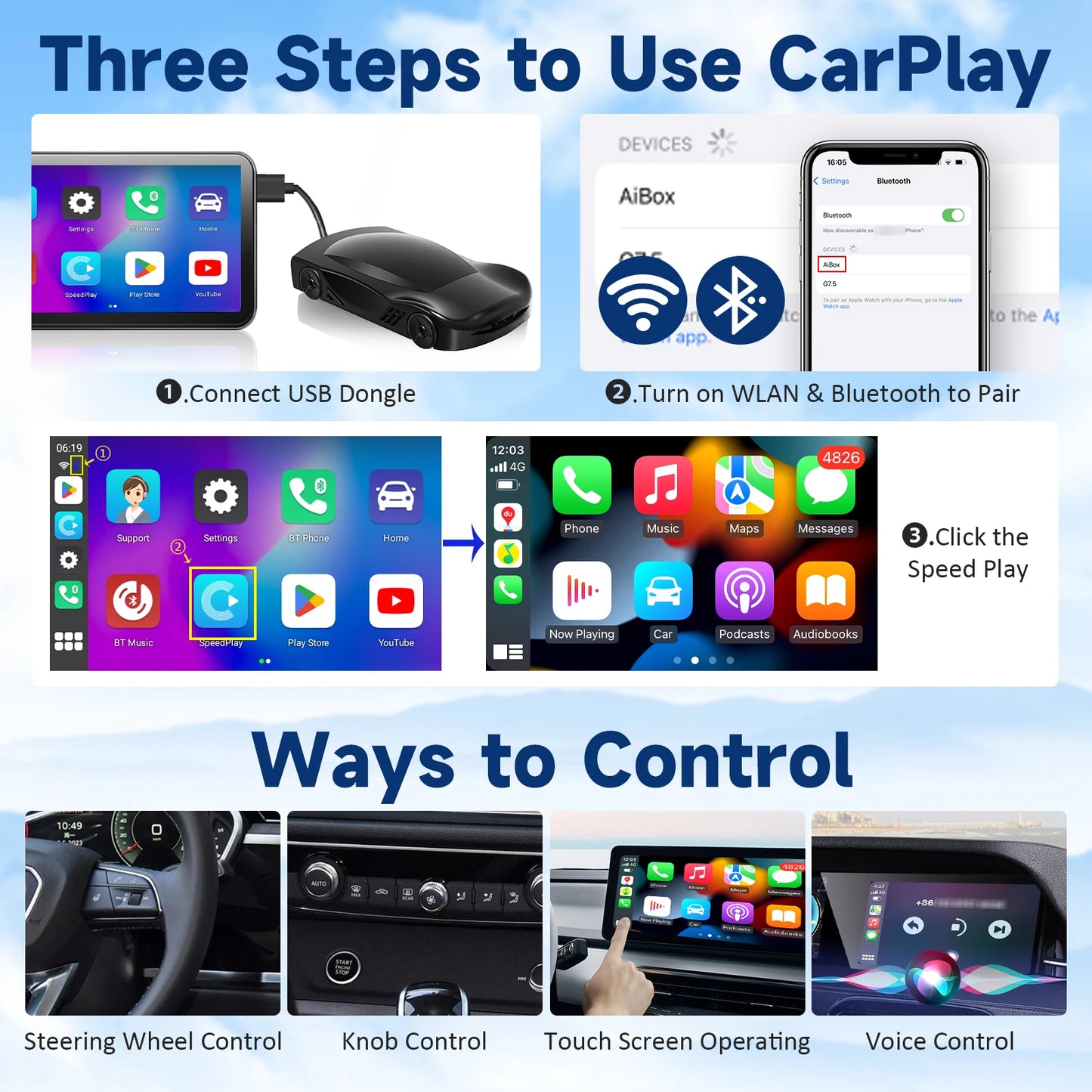 Carlink Carplay Dongle Wireless Carplay