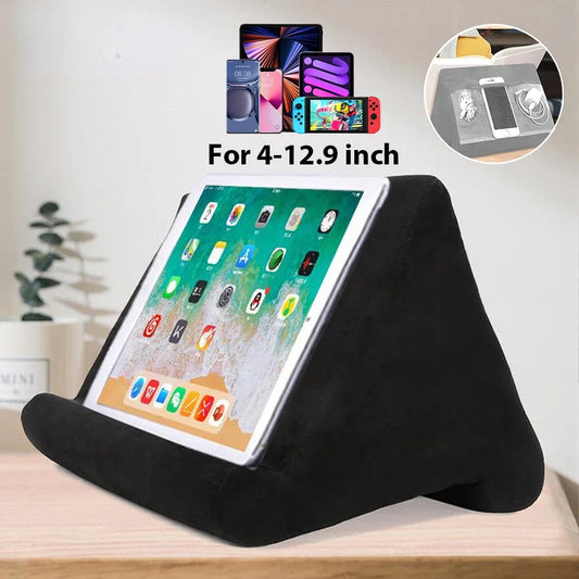 Sponge pillow tablet holder