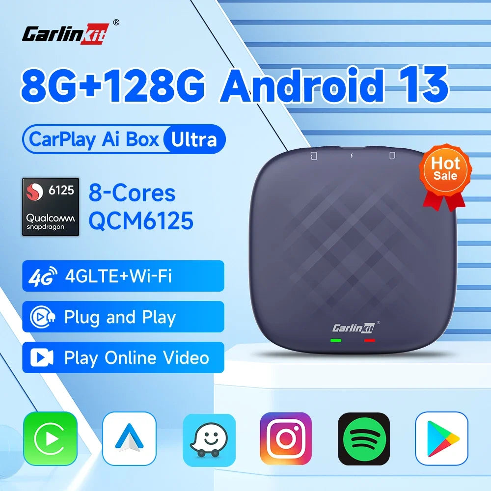 CarlinKit 8G+128G Android 13 CarPlay TV AI Box