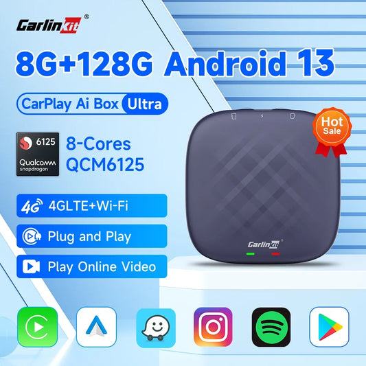 CarlinKit 8G+128G Android 13 CarPlay TV AI Box