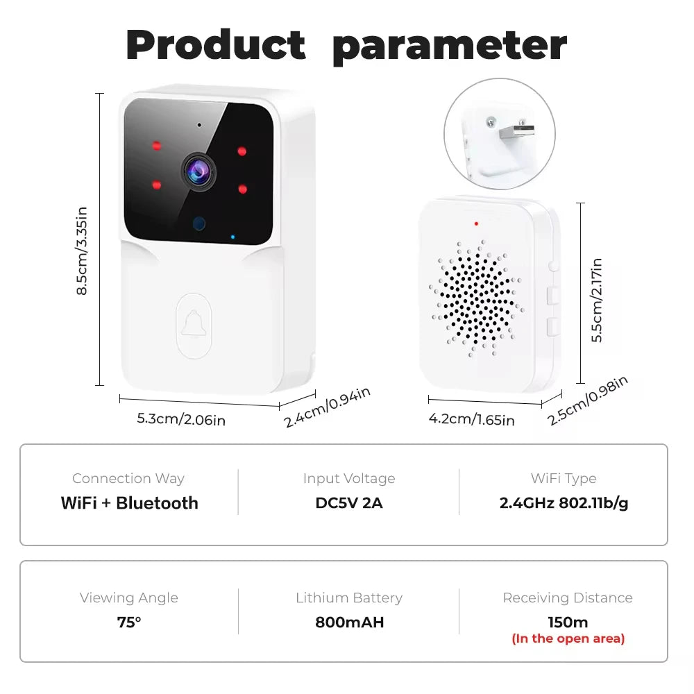 Security Smart Home Door Bell WiFi Intercom for Home