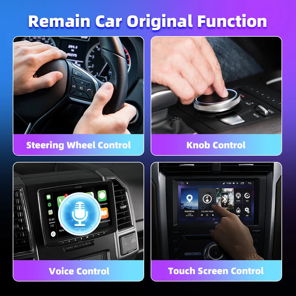 EKIY CarPlay&Auto Box Dongle Wired To Wireless For Audi Toyota Mazda Nissan Chevrolet Suzuki Subaru Kia Ford Opel Skoda Hyundai