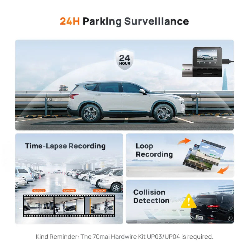Front Cam Car DVR 24H Parking Support Rear Cam - The Techie Den